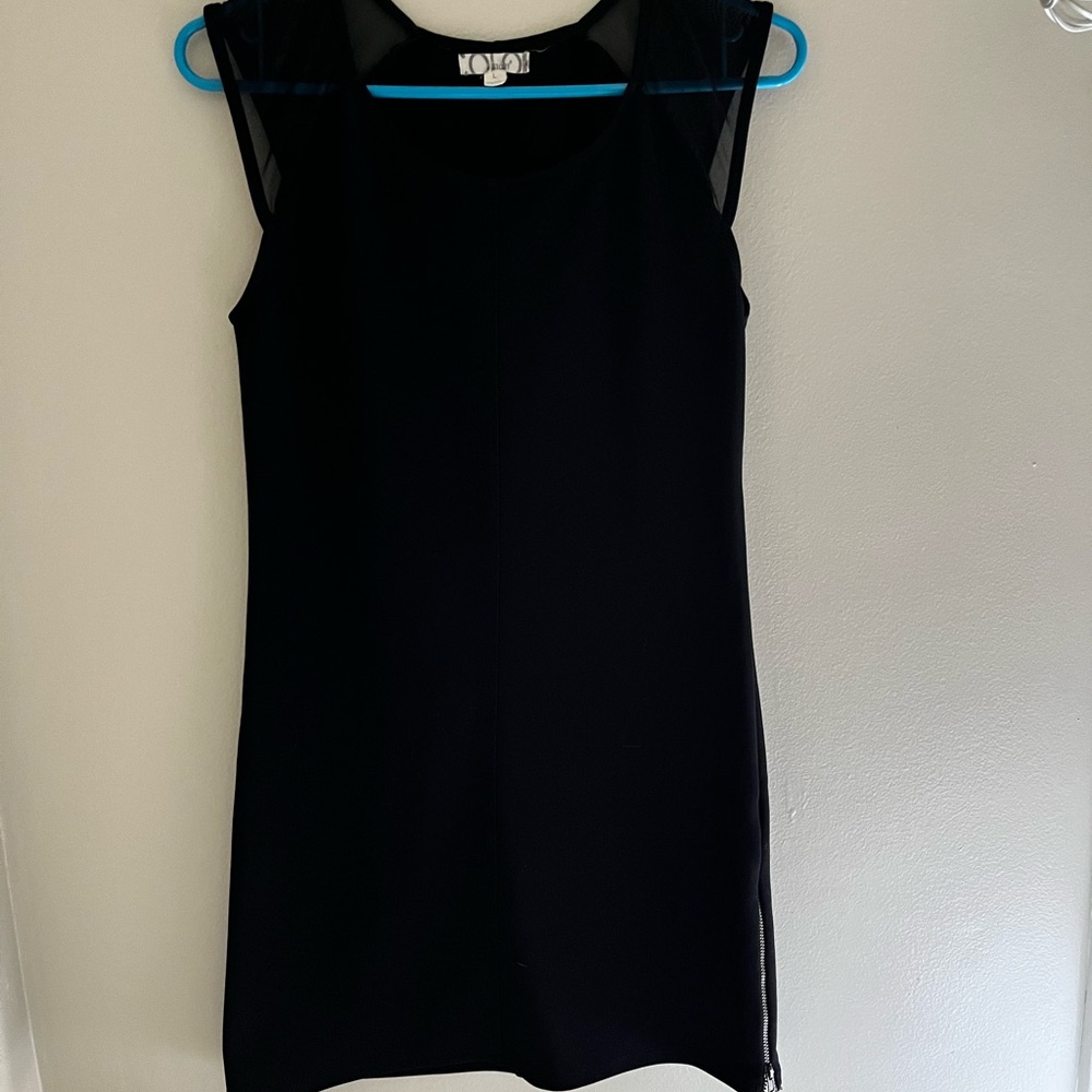 Elegant Black Dress with sheer sleeves